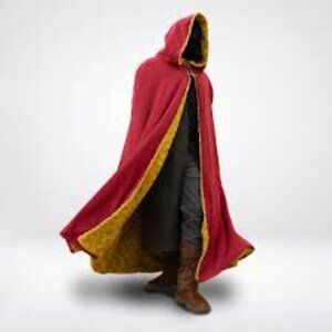 NEW KnightWeave Ranger Collection Traveler's Cloak Wizard Fantasy Red, Medium